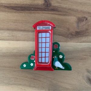 Erstwilder London Calling Brooch telephone booth pin New With Defect 2